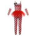 thumbnail image 6 of ZDHoor Girls Christmas Candy Cane Striped Sequins Dance Unitard Jumpsuit Stage Performance Costume Red-D 8, 6 of 7