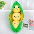 thumbnail image 2 of Saoakiny Peas in a Pod Plush Toy Pea Pod Babies Stuffed Animals Food Plushies, 2 of 4