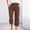 Brown#womens linen capris, variant on Moxiu Womens Capri Pants 2025 Knee Length Cotton Linen Capris Summer Straight Leg Loose Beach Bermuda Shorts with Pockets Army Green,M
