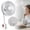 B, variant on Light Socket Fan, Plug-in Fan, 360° Adjustable Quiet Fan with Switch, Includes Plug Adapter for Bedroom, Bathroom, Office, Dorm, 13cm