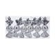 thumbnail image 1 of Advancent Lote de 6 adornos navideños de bastones de caramelo, ligeros y duraderos, para árboles de Navidad Kits de decoración para fiestas plata, 1 of 6