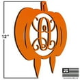 thumbnail image 3 of JASS GRAPHIX Initial Q Monogrammed Aluminum Pumpkin Sign for Lawn décor, 3 of 5