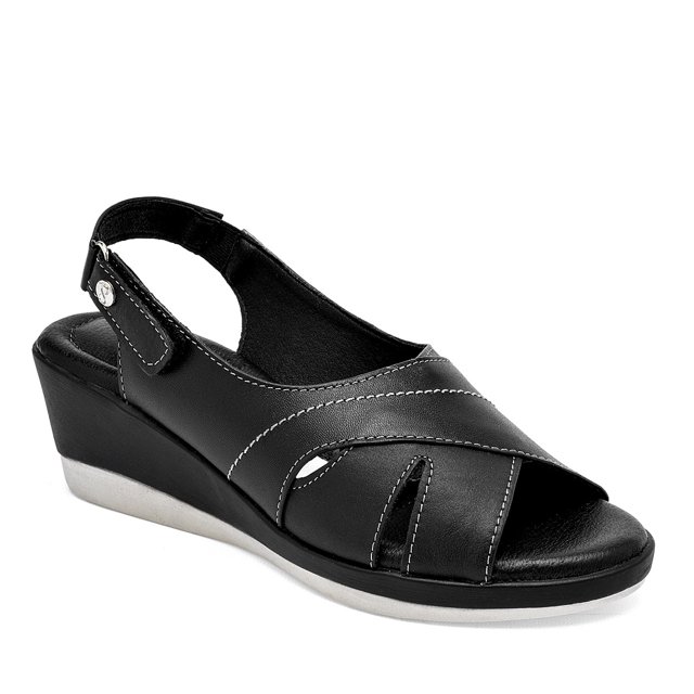 SANDALIA DE TACÓN CRUZ SHOES NEGRO 140368