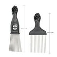 thumbnail image 4 of Juego de peines de metal y plástico con diseño de puño, ideal para peinado y teñido de cabello, incluye 2 piezas, color negro, práctico y atractivo., 4 of 4