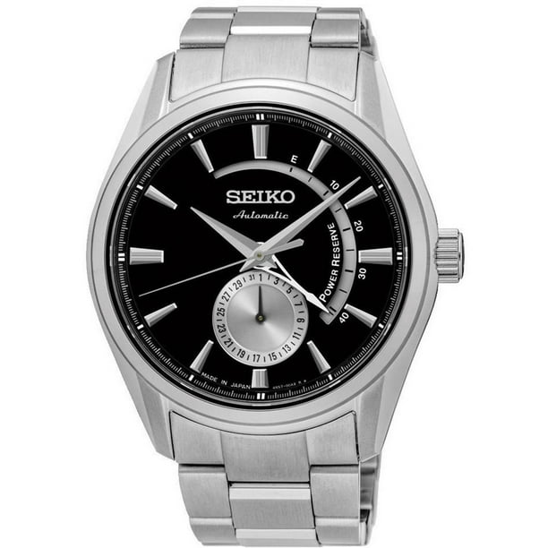 Seiko Men's Presage 42mm Steel Bracelet & Case Sapphire Crystal Automatic  Black Dial Analog Watch SSA305 