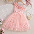 thumbnail image 2 of Loopsun 3-10 Years Girls Strap Removable Waist Belt Dress Pink, 7-8 Years, 2 of 5