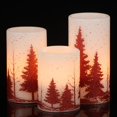 thumbnail image 1 of Velas LED navideñas sin llama GenSwin, paquete de 3, cera auténtica, 1 of 7