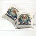 thumbnail image 6 of Ambesonne Frog Throw Pillow Cover 2 Pack, Croaker Couple Romantic Dinner, 20", Fern Green White Brown, 6 of 7