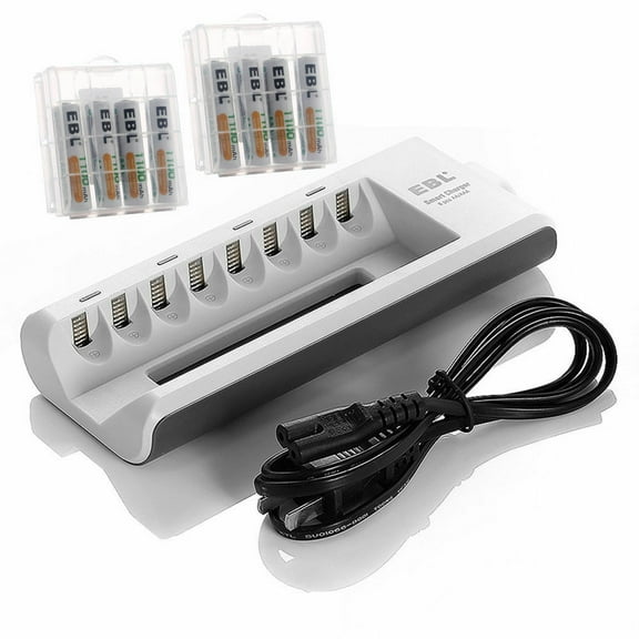 EBL 8-Pack 1100mAh 1.2V AAA Ni-MH Rechargeable Batteries   Battery Charger for AA AAA Ni-MH Ni-CD Battery