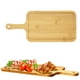 thumbnail image 1 of Utensilios de cocina, tabla de cortar de madera con mango, tabla de servir de bambú ecológica, tabla de cortar de cocina para pizza, pan, queso, embutidos, frutas y verduras, bandeja de bambú., 1 of 6