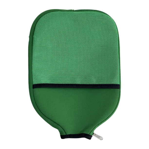 Pickleball Paddle Cover Cremallera Universal Impermeable Pickleball Raqueta Manga Verde