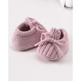 thumbnail image 5 of Baby Booties Knitted Shoes Newborn First Cozy Warm Shoes for Infant Boy Girl Solid Color Winter Shoes 3-6 Months Pink, 5 of 7