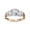 Rose Gold, variant on Three Stone Anniversary Wedding Infinity Rings for Women Center 7.5MM Cushion Cut Lab Created Moissanite Engagement Ring Jewelry Gift for Her In 14K Solid Yellow Gold Size 6