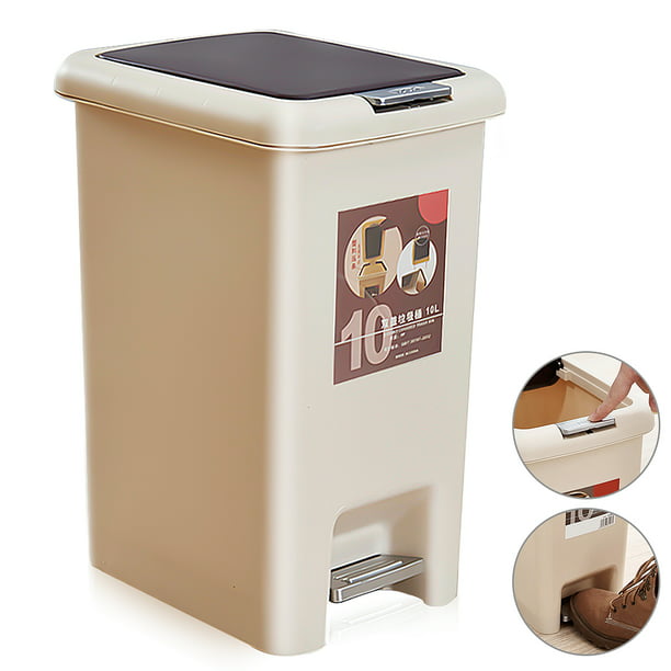 Kitchen Garbage Can Plastic Step Trash, What Size Should A Kitchen Trash Can Be Recycled