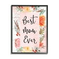 thumbnail image 2 of Stupell Industries Best Mom Ever Floral Family Holiday Painting Gray Framed Art Print Wall Art, 2 of 5