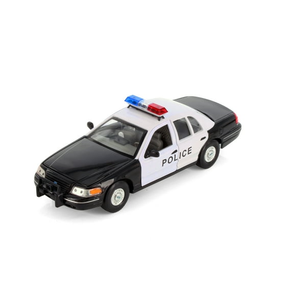 1999 Ford Crown Victoria Police, Black /White - Welly 22082PR/4D - 1/24 Scale Diecast Model Car