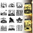 thumbnail image 2 of 12Pcs Fairy Tale Silhouette Jar Cutout Paper Window Castle Princess Crown Plastic Silhouette Wall Lamp Clings Decals Glass Decorations Art Mural Home Decor, 2 of 9