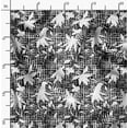 thumbnail image 2 of Soimoi Floral Print,Cotton Cambric, Quilting Fabric Sold by The Yard 42 Inch Wide, Medium Weight Cotton Fabric, SewingSupplies,Black & Whites, 2 of 6