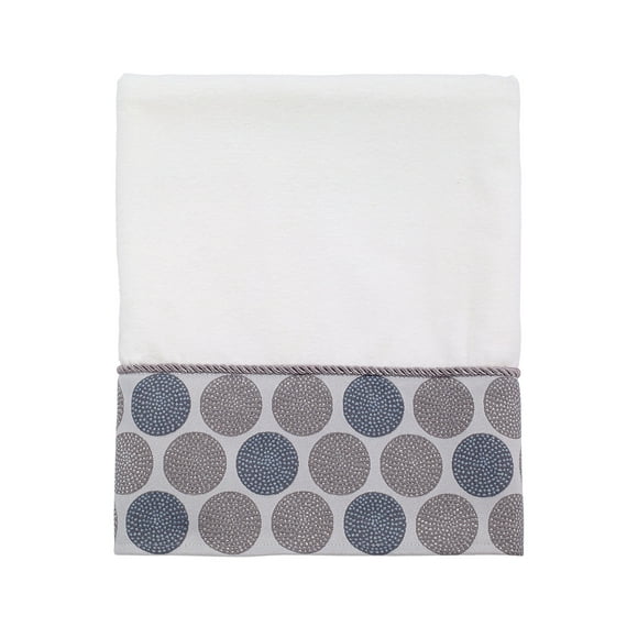Avanti Dotted Circles 100 Percent Cotton Fingertip 11 Inches x 18 Inches Towel, White