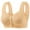 Beige, variant on CFLVAEK Front Closure Bras for Senior Women Comfort Full Coverage Push Up Everyday Bras Comfy Breathable Wireless Bralette for Big Bust Beige 40/90