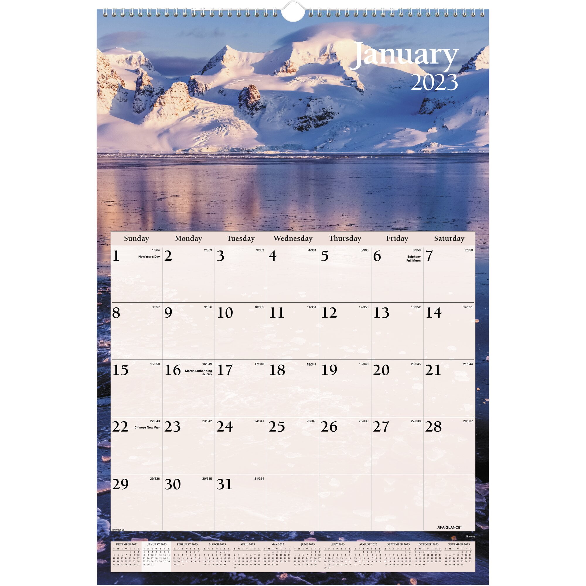 ATAGLANCE Scenic 2023 Wall Calendar Large 15 12 x 22 34 Monthly