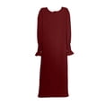 thumbnail image 4 of XQYLOS Robe Abaya Unie pour Filles Col Ras du Cou Kaftan de Prière Musulman Ramadan Tenue de Mosquée Confortable Robe Modeste Vêtements Islamiques de Tous les Jours, 4 of 4