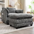 thumbnail image 6 of S-HOME Ergonomic Oversized Boucle Indoor Sofa Bed with Deep Cushions and Thick Armrests, for Living Room and Bedroom, DARK GREY, 6 of 16