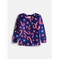 thumbnail image 2 of Holiday Time Toddler Boys Top and Pants Fleece Pajama Set, 2-Piece, Sizes 12M-5T, 2 of 5