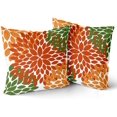 thumbnail image 2 of Orange Sage Green Pillow Covers 20x20 in Dahlias Flowers Fall Decor Thanksgiving Autumn Decorative Couch Pillow Cases Set of 2 Home Decor for Living Room Bedroom Bed Cushion Outdoor, 2 of 6