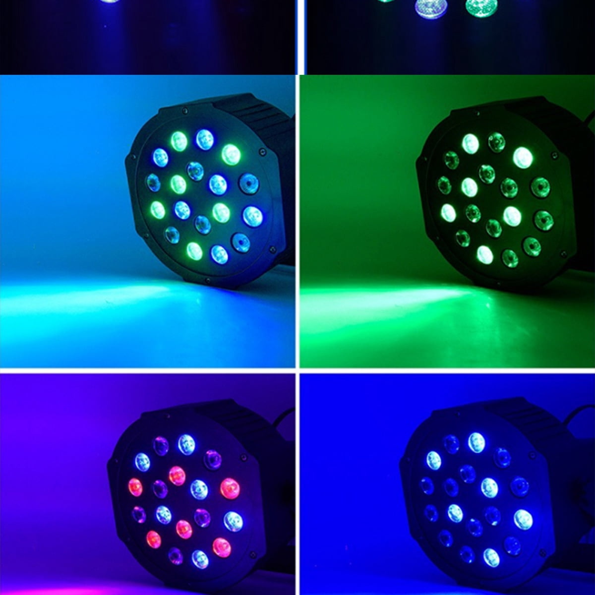 20Pcs 18LED RGB Polypropylene Par Lighting Suitable For DJ Disco Party Stage Dance Studio Performance