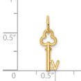 thumbnail image 3 of Pendentif Charme Collier Monogramme Initiale Lettre V en Or Jaune 14k, 3 of 8