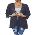thumbnail image 2 of AMERTEER Veste en Chiffon Transparent pour Femmes Couverture Décontractée Hauts Légers Cardigans de Plage Blouse Châle, 2 of 6