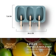 Thyme & Table Silicone Popsicle Mold with Wooden Sticks, 1 Count per Pack