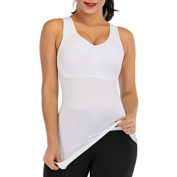  LODAY Compression Tank Tops For Women Tummy Control Shapewear  Seamless Body Shaper Workout V-Neck Camisole Cami Tops