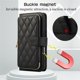 thumbnail image 4 of YEYKX Cartera for iPhone Air de 6,5 Pulgadas con Correa para Muñeca/hombro, 9 Ranuras para Tarjetas, Monedero con Cierre, Soporte de Cuero de Lujo, Funda Cell Phone a Cuadros, Negro, for iPhone Air, 4 of 10