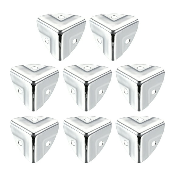 Unique Bargains Box Corner Protectors Metal Edge Guard Protector 0.87" x 0.87" x 0.87" Silver 8pcs
