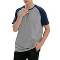 thumbnail image 5 of LELINTA Men's & Big Men's Short Sleeve Raglan T-Shirt Baseball Jersey Casual Sport Tee, M-3XL, Black/ Blue, 5 of 8