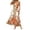 2-Orange, variant on Floral Print A Line Dress With 3/4 Sleeves And Crew Neck For Casual Everyday Midi Dress With Flowy