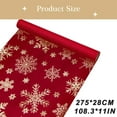 thumbnail image 2 of Noothes Christmas Table Runner with Snowflake Pattern 11x108 Inch Indoor Outdoor Table Decor for Family Dinners and Seasonal Holiday Home Decor Supply, 2 of 8