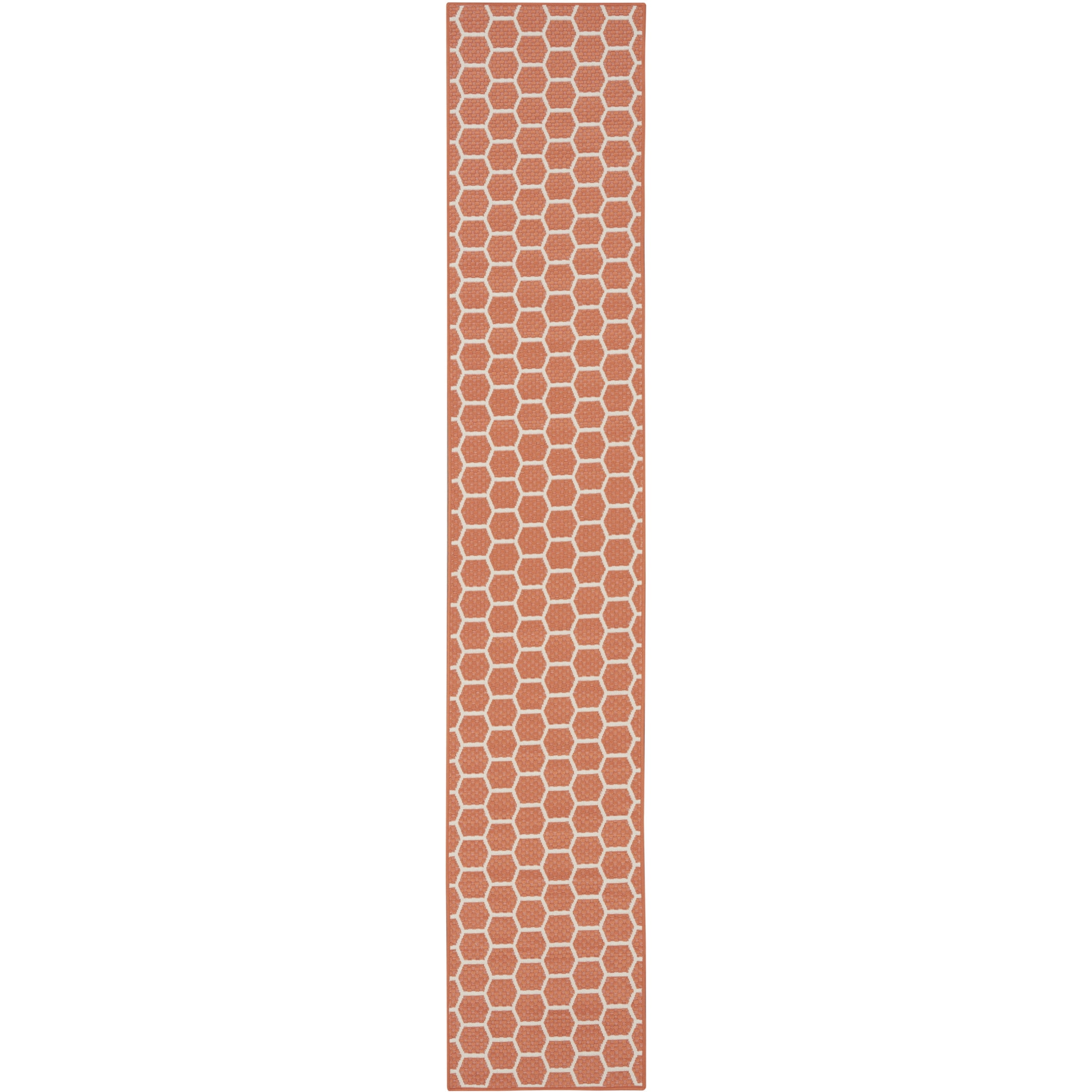Nourison Reversible Indoor Outdoor 2'2" x 10' Coral Modern Rug