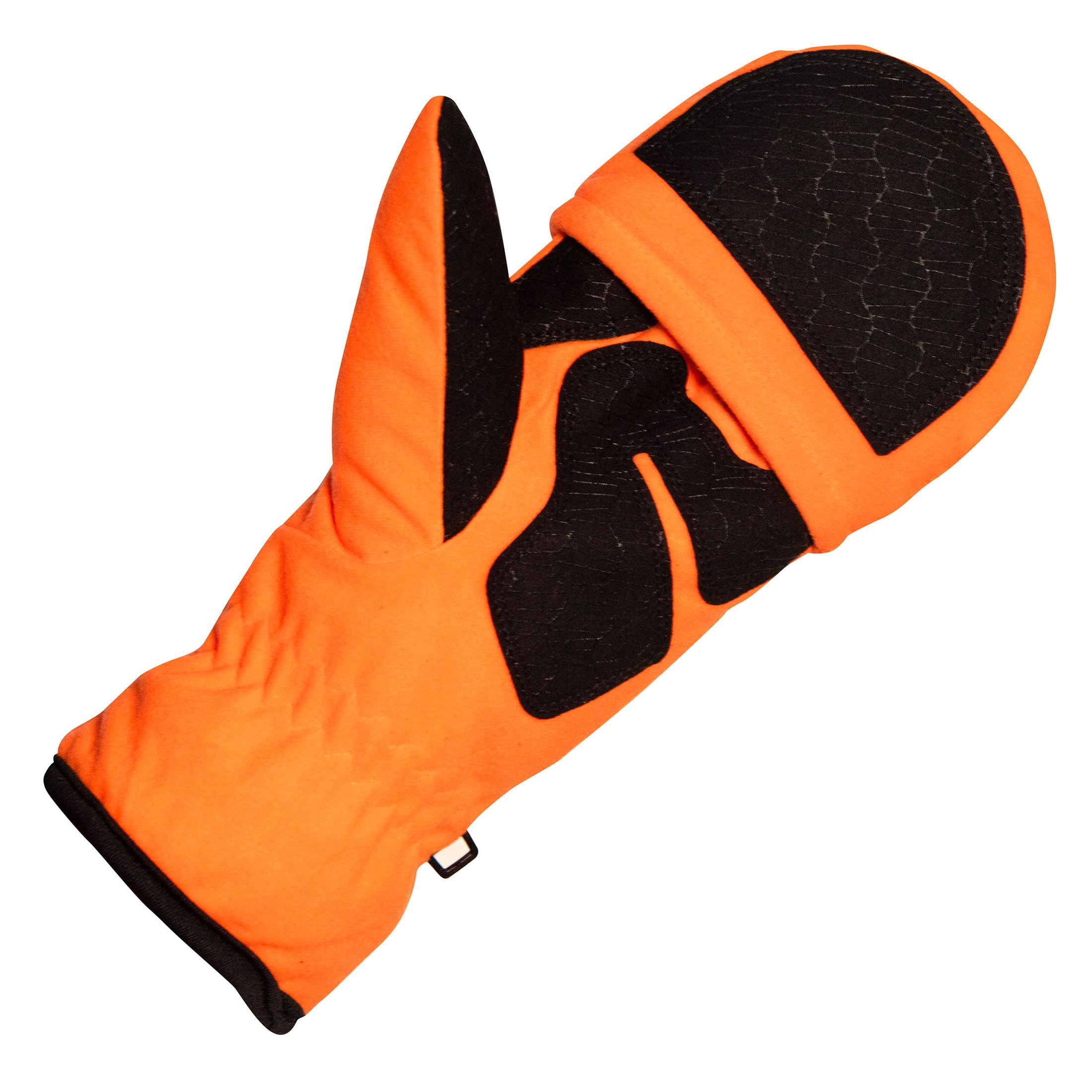 Mossy Oak Blaze Orange Youth Pop-Top Gloves, Unisex, Size L/XL