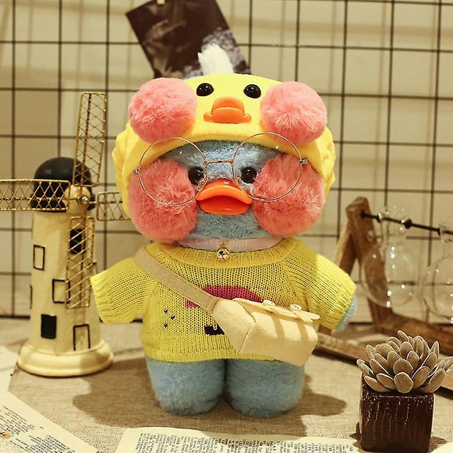 30 cm coreano ins net rojo lindo Lala Fanfan Kawaii roto ácido úrico peque?o pato amarillo mu?eco de peluche