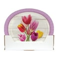thumbnail image 2 of Beautiful Tulip Blossoms 12-inch Oval Paper Plates 8 Per Pack, 2 of 2