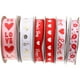 thumbnail image 1 of GOOHOCHY 6 rollos de cinta con temática de San Valentín, delicada cinta para envolver cajas con diseño de corazón., 1 of 8
