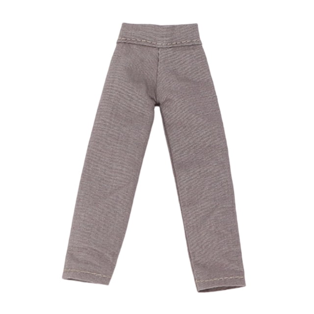 Fiocias Miniature Dolls Pants Collector Straight Leg Trousers Action Figure Clothing Female Figure Accessory Soft Cloth Suitable for Collector Display Model Customization Home Collection Gray