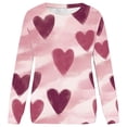thumbnail image 5 of BVOFAR T-Shirts à Manches Longues Col Rond pour Femmes Imprimé Cœur Mignon Décontracté Grande Taille Tops Confortables 2025, 5 of 5