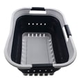 thumbnail image 1 of SAMMART Cesta de lavandería plegable de plástico con 3 asas de 30 l (8 galones) – Contenedor/organizador de almacenamiento plegable – Tina de lavado portátil – Cesta/cesta para ahorrar espacio (gris/g, 1 of 5