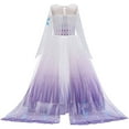 thumbnail image 2 of Elsa Costume for Girls Birthday Party Dress up for Girls Halloween Carnival Party Cosplay Fancy Dress Purple, 2 of 6
