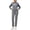 LIGHT GREY, variant on Women's 2Pc Full Zip Tracksuit, 4 Way Stretch Breathable with Reflective & Zipper Pockets for Gym Running Light Grey 2XL