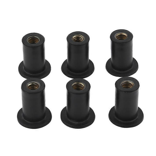 Lot de 6 écrous de pare-brise en caoutchouc M5 pour motos, kayaks, canoës, bateaux